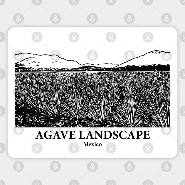 Agave Landscape - Mexico Magnet by Lakeric